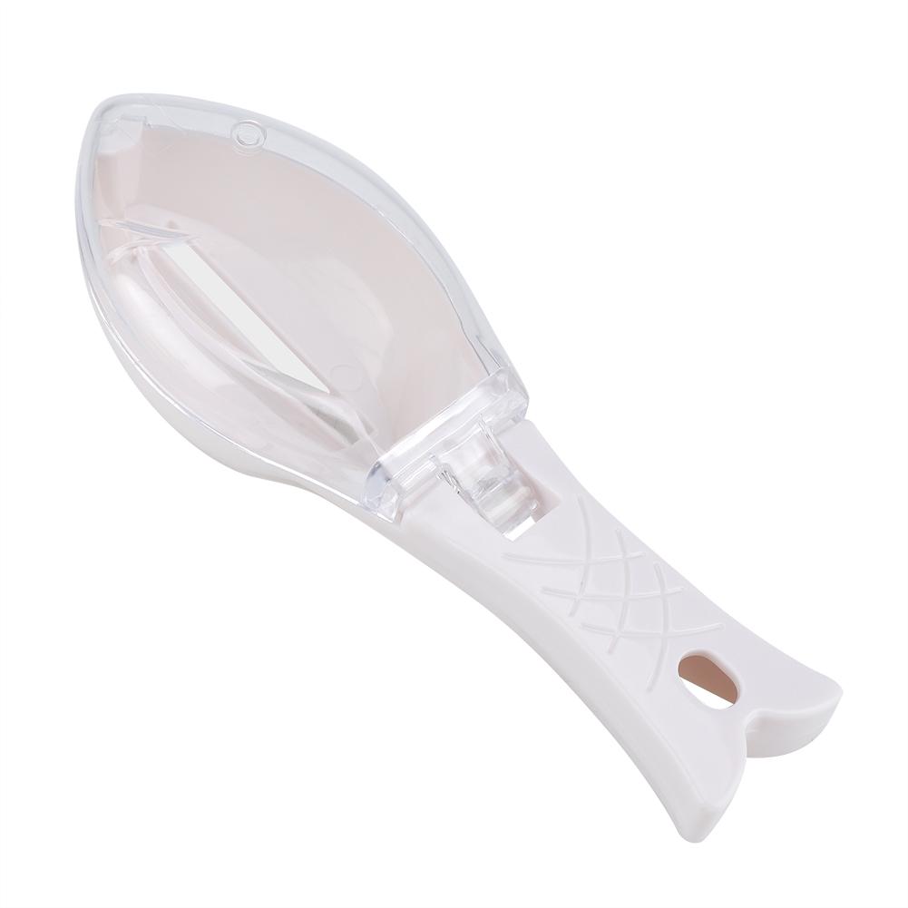 Fast Remove Fish Skin Scraping Brush Plastic Scraper Kitchen Cleaning Fishes Knife(White)