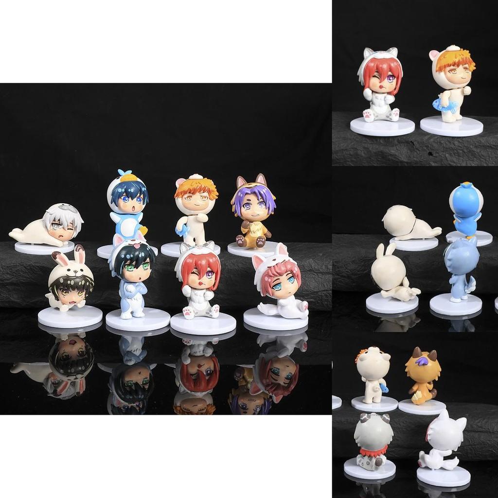 8 Pieces Pvc Anime Figure Set Featuring Unique Characters From Popular Series Perfect For Collectors