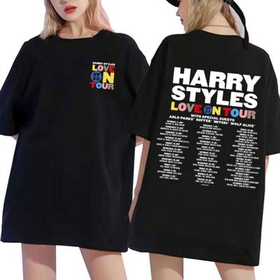 Love On Tour 2023 T Shirt Harajuku Vintage Oversized T-shirt Men Women Summer Casual Cotton Short Sleeve T Shirts Streetwear