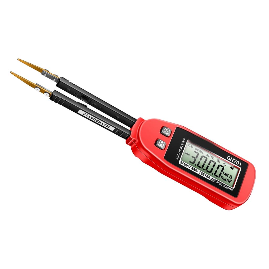 GN701 SMD Capacitor Tester 3000 Counts LCD Display Digital Resistance Capacitance Diode Test Tweezers