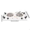 Countertop Double Burner 2000W Electric Cooktop for Kitchen Camping Steaming