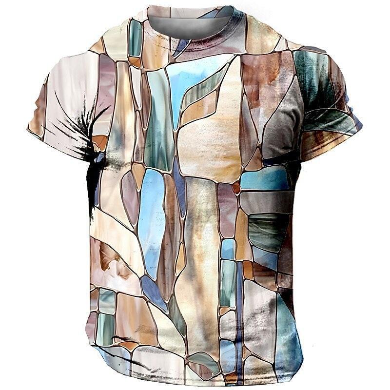 

Летние свободные повседневные мужские футболки с коротким рукавом с 3D-цифровой печатью больших размеров 6XL