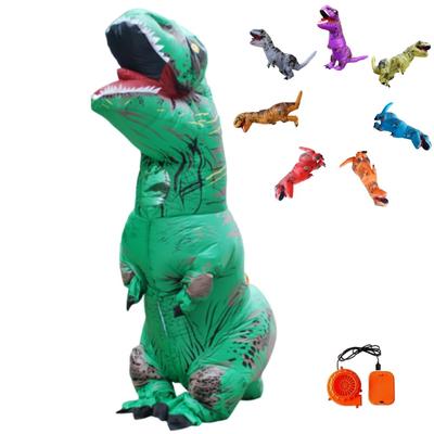 REKUCCI Nafukovací kostým Kigurumi Dinosaurus pro dospělé a ideální do školy a na akce Velikost Halloween, Děti, Vánoce, Narozeniny, Festivaly,