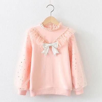 Mädchen Koreanischer Stil Langarm Pullover mit Spitzenkragen - Frühling & Herbst Prinzessinnenhemd