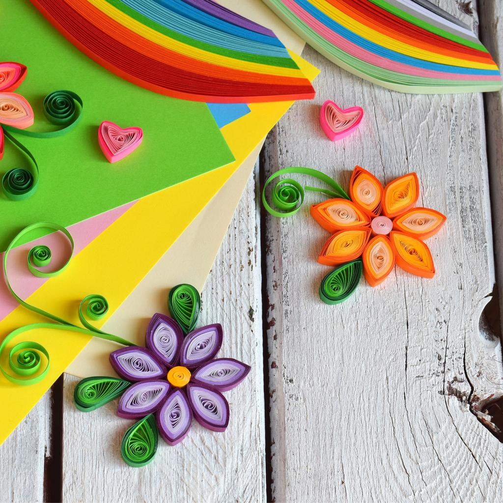 600/840pcs Quilling Strips Paper 5mm 0.2" Origami Paper Quilling Strip Mixed Color for Art DIY Hand Craft Christmas Tools