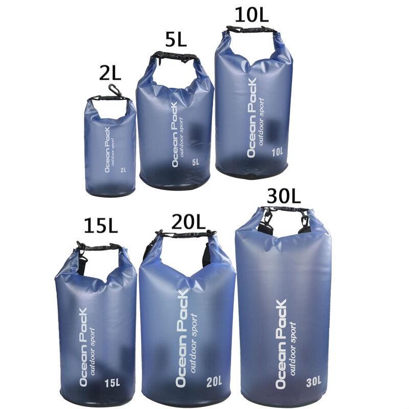 Translucent 2l Pvc Waterproof Dry Bag Sack For Canoe Floating Camping Boating