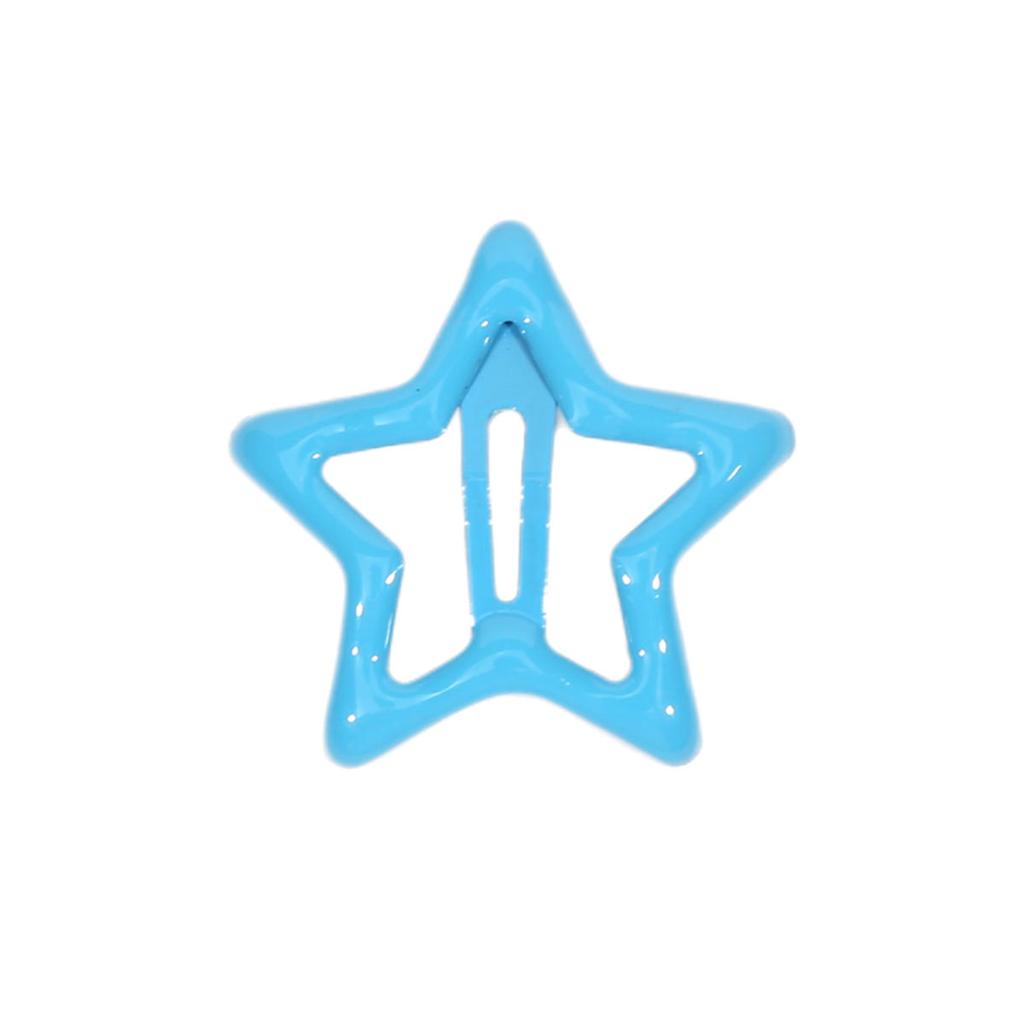Colorful Kawaii Star Barrettes Sweet Girls BB Solid Star Hairclips Metal Snap Clip Headdress Hair Jewelry Gifts