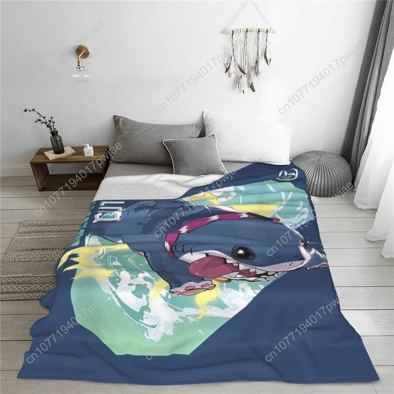 

Jeff The Land Shark Blankets Fleece Print Oblivious Cuteness Multifunction Throw Blanket Outdoor Bed Rug Piece Custom blankets 75cmx90cm