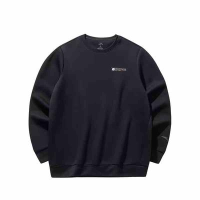 Letter Round Neck Breathable Versatile Casual Sweatshirt Men Sweatshirt Basic-Black 152517710-2