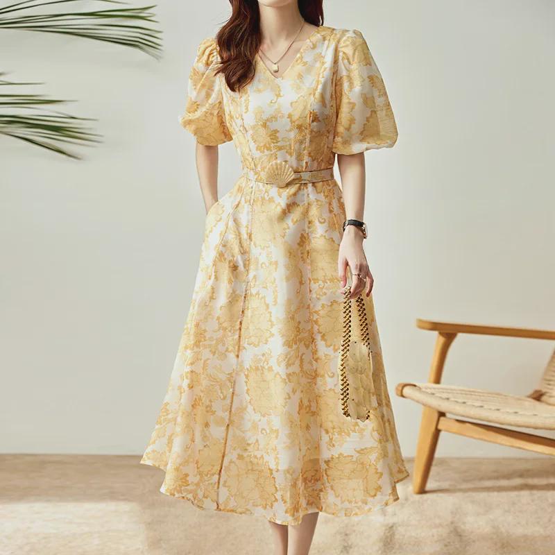 

Yellow Printed Shell Dress - Special Price, No Returns or Exchanges S жёлтый