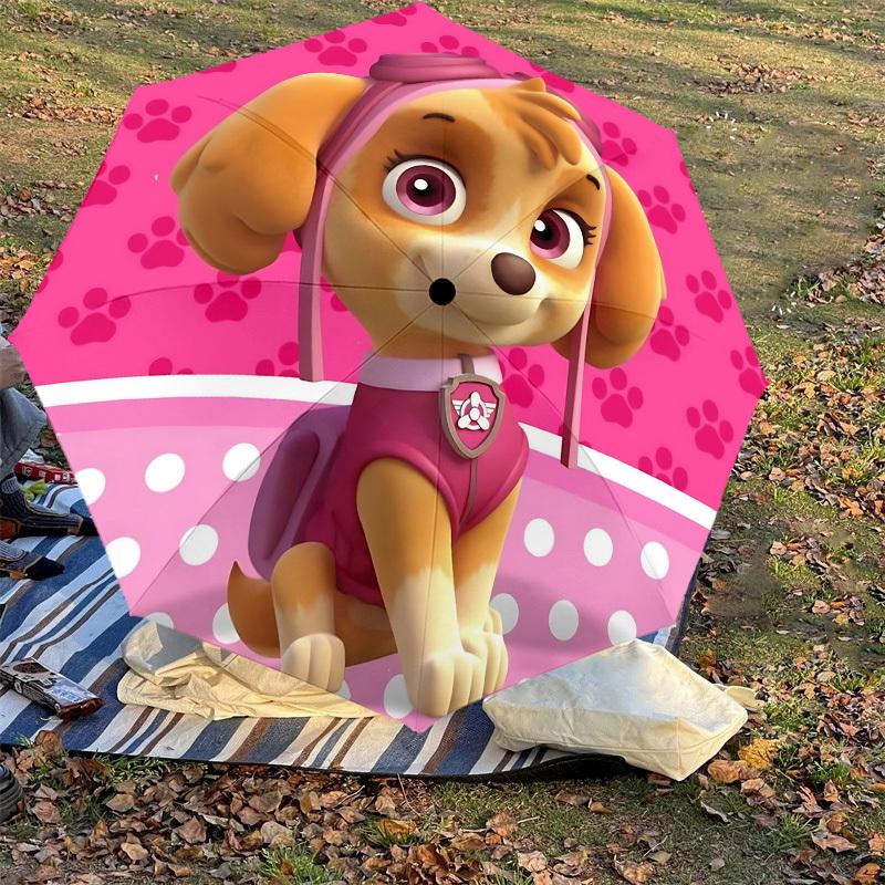 1PC paw prints Umbrella-8-Rib Reinforced, Automatic Open, Lightweight & Durable, Cute Fashion Accessory for Outdoor, Beach or Casual Use, Beach Umbrel