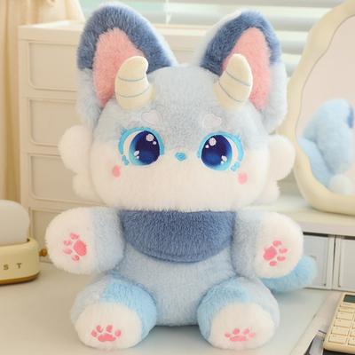 Cute Fantasy Beast Little Demon Fox Doll Plush Toy Rag Doll Birthday Gift Girl Sleeping Doll On Bed