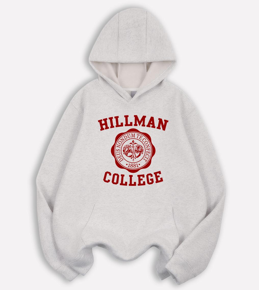 Hillman College Number 1881 Print Men Hoodie Trendy Multicolor Hoodies Casual All-Match Long Sleeve Harajuku Fleece Unisex Hoody S
