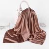 Solid Color Silk Scarf Square 90*90 Headscarf Foulard Satin Bandana Cheveux Neckerchief Hijab Accessoires For Woman Hair Scarf