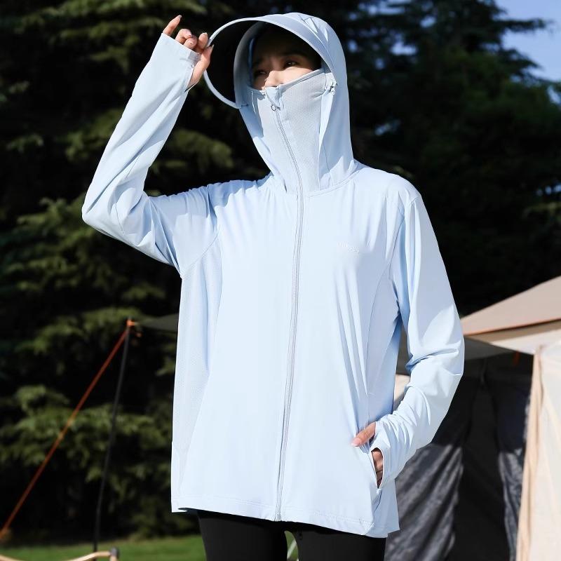 Original Yarn Ice Silk Sunscreen Clothing Women's 1011 Summer New UV Protection Sunscreen Clothing Outdoor Breathable Light Jacket