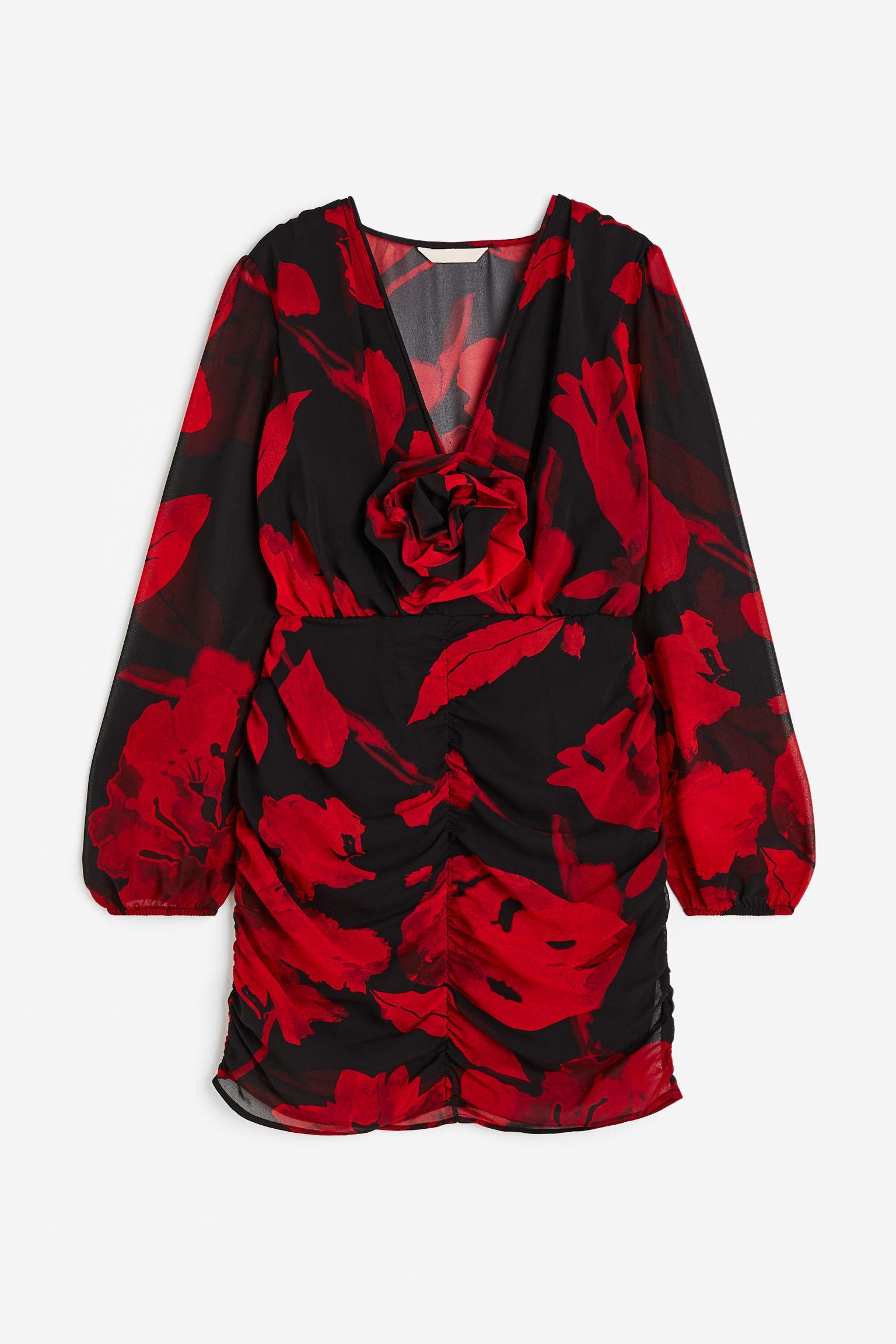 

Appliqued gathered dress