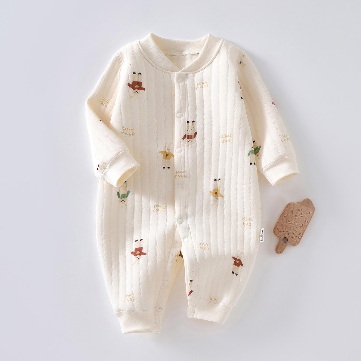 Baby Thickened Winter Onesie Cotton Quilted Romper Newborn Infant Warm Pajamas Crawling Clothes for Boys Girls 59