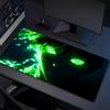 Green Light Xl Gaming Mouse Pad Nonslip Rubber Base Stitched Edge Waterproof Desk Mat For Pc Laptop Gamer Office Computer Accessories C92956