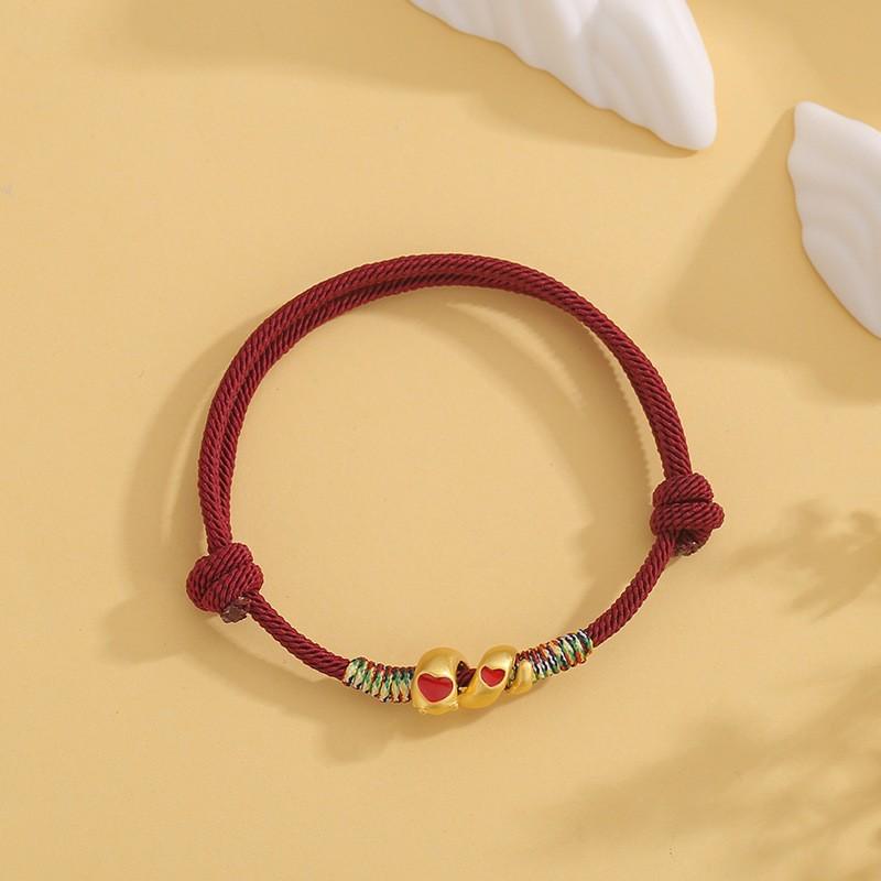 Chinesisches Tierkreiszeichen Rotes Schnur Sicherheitsverschluss Armband für Männer und Frauen - Handgeflochtenes Design