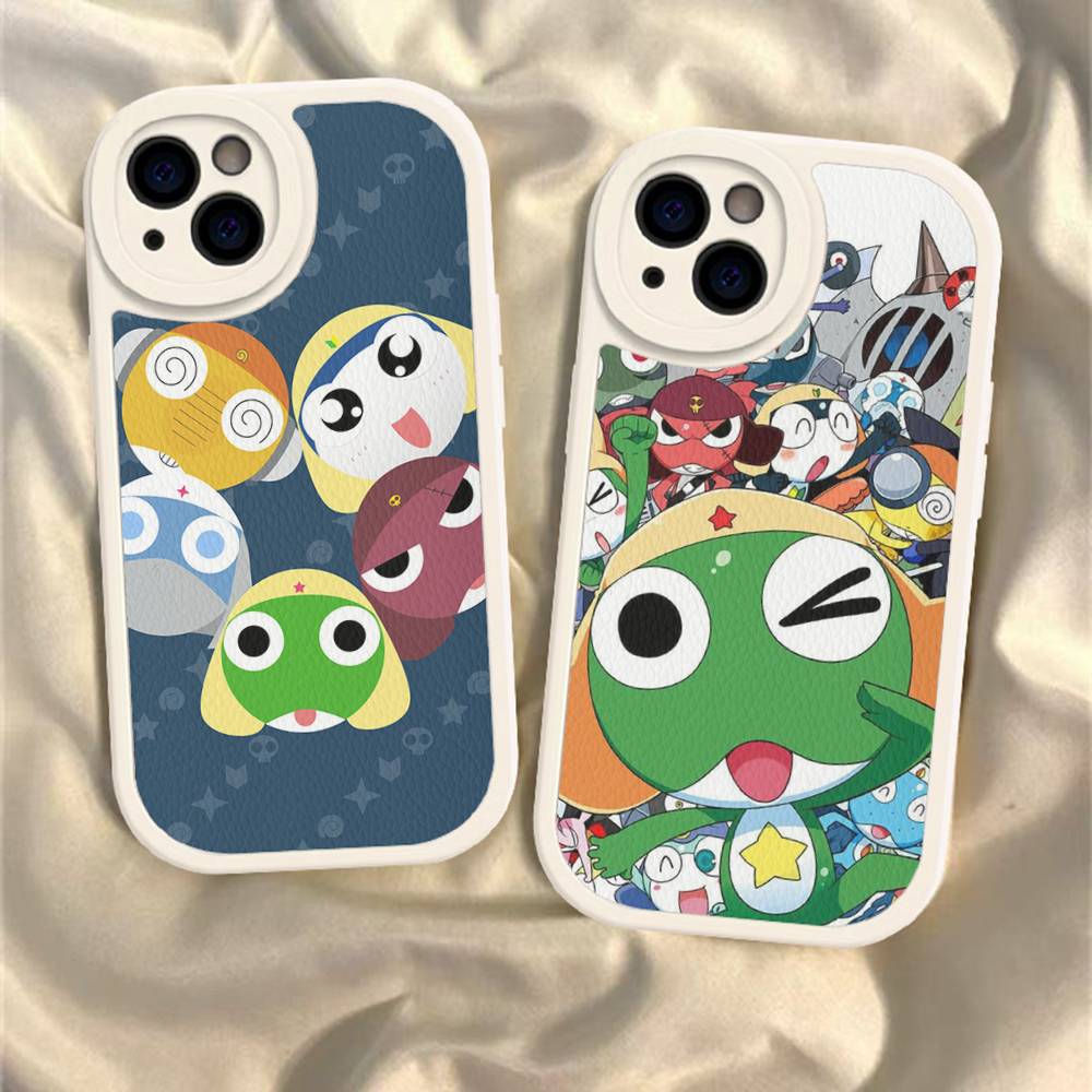 Keroro Frog Cool Gunsou Sergeant Phone Case For IPhone 16 15 14 13 12 11 Pro Max Plus Leather Shockproof Cover