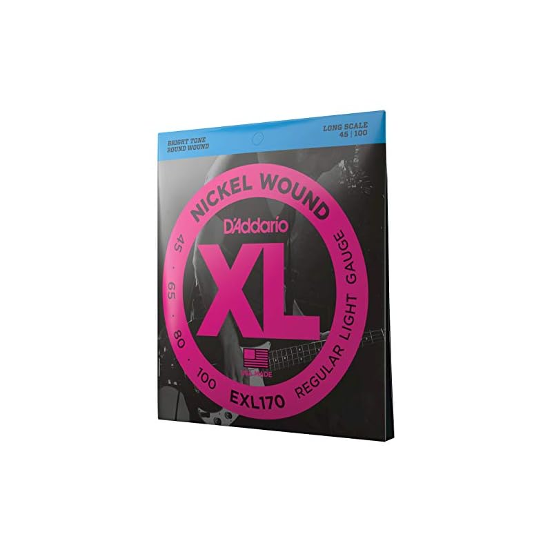 D'Addario Bass Strings, Nickel, Long Scale, .045-.100, EXL170 [Domestic Genuine Product]