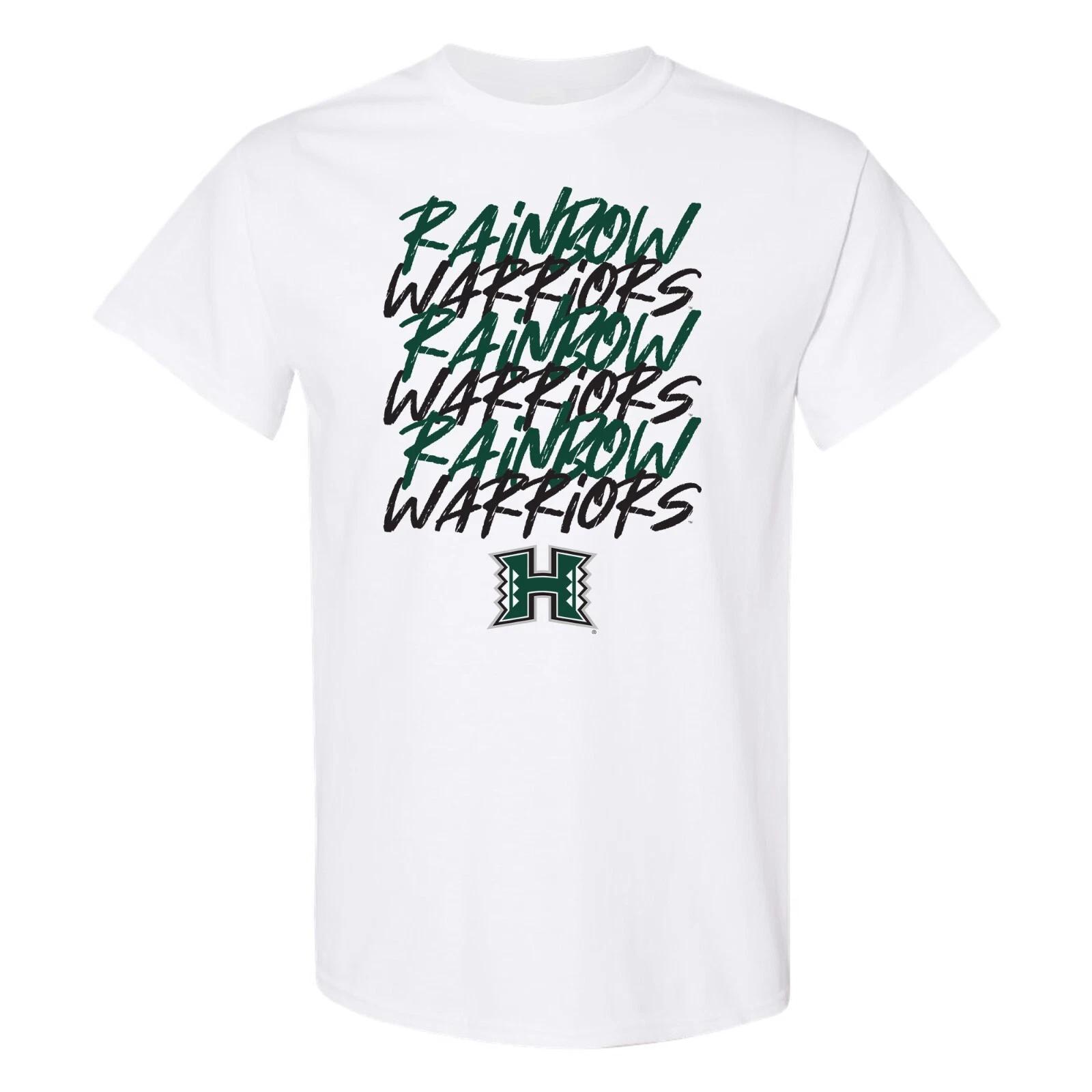 Hawaii Rainbow Warriors Marker Repeat T-Shirt - White S