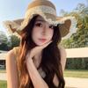 Beach Sun Hat Summer Hat Lace Straw Hat Seaside Shade French Sunscreen Straw Sun Hat Brim