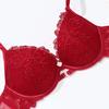 Damen-BH im französischen Stil, bestickter Spitzen-BH, Damen-Sammel-BH, roter BH, sexy Anti-Hänge-BH
