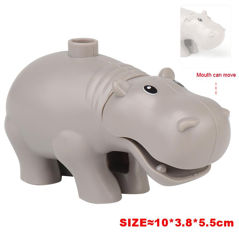 

Большой строительный блок, аксессуары, кукла-зоопарк, кенгуру, носорог, зебра, динозавр, серия животных, сделай сам, собранные игрушки-дуплоы для детей, подарок