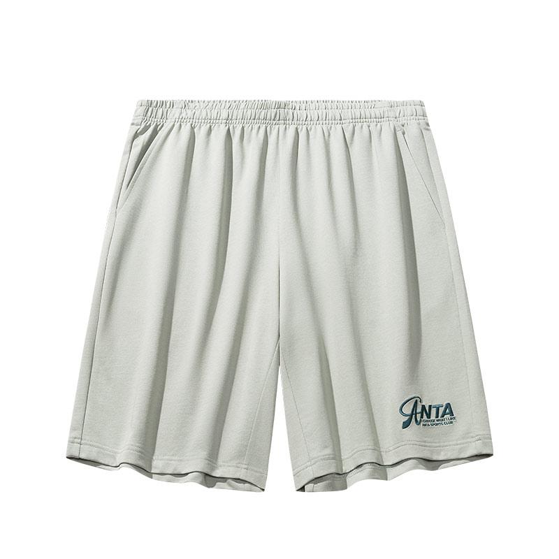 Anta Comfortable Simple Letter Solid Color Casual Shorts Men Shorts Misty-Moon-Blue 952528301-4