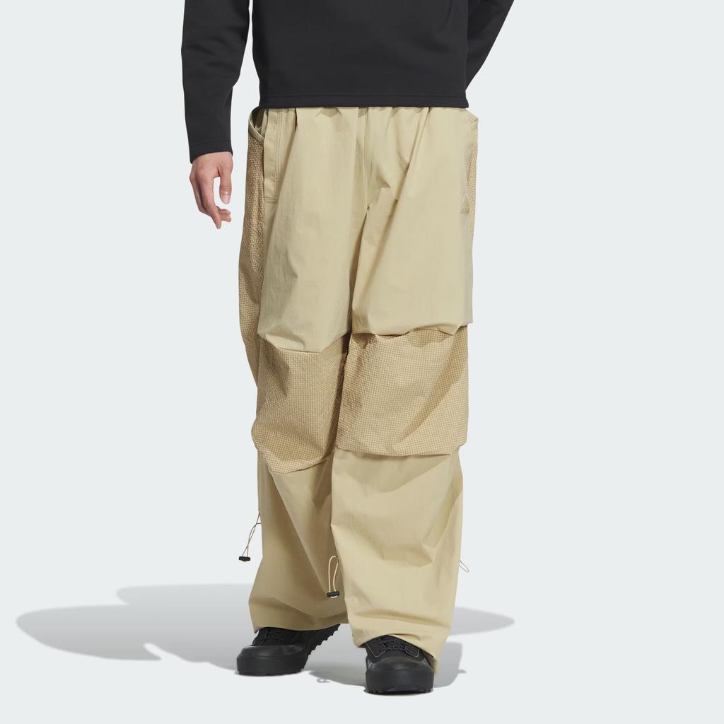 Adidas Fustl Kalhoty 3 Jednobarevné Volné Ležérní Stahovací šňůrka Pletené Sportovní kalhoty Pánské kalhoty Světle khaki IY8016