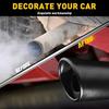 Black Car Stainless Steel Rear Exhaust Pipe Tail Tip Muffler Round Accessories