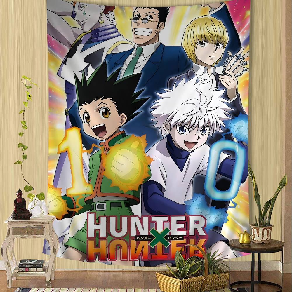 Anime Hunter X Hunter Classic Vintage Colorful Tapestry Wall Hanging Bohemian Wall Tapestries Mandala Wall Art Decor