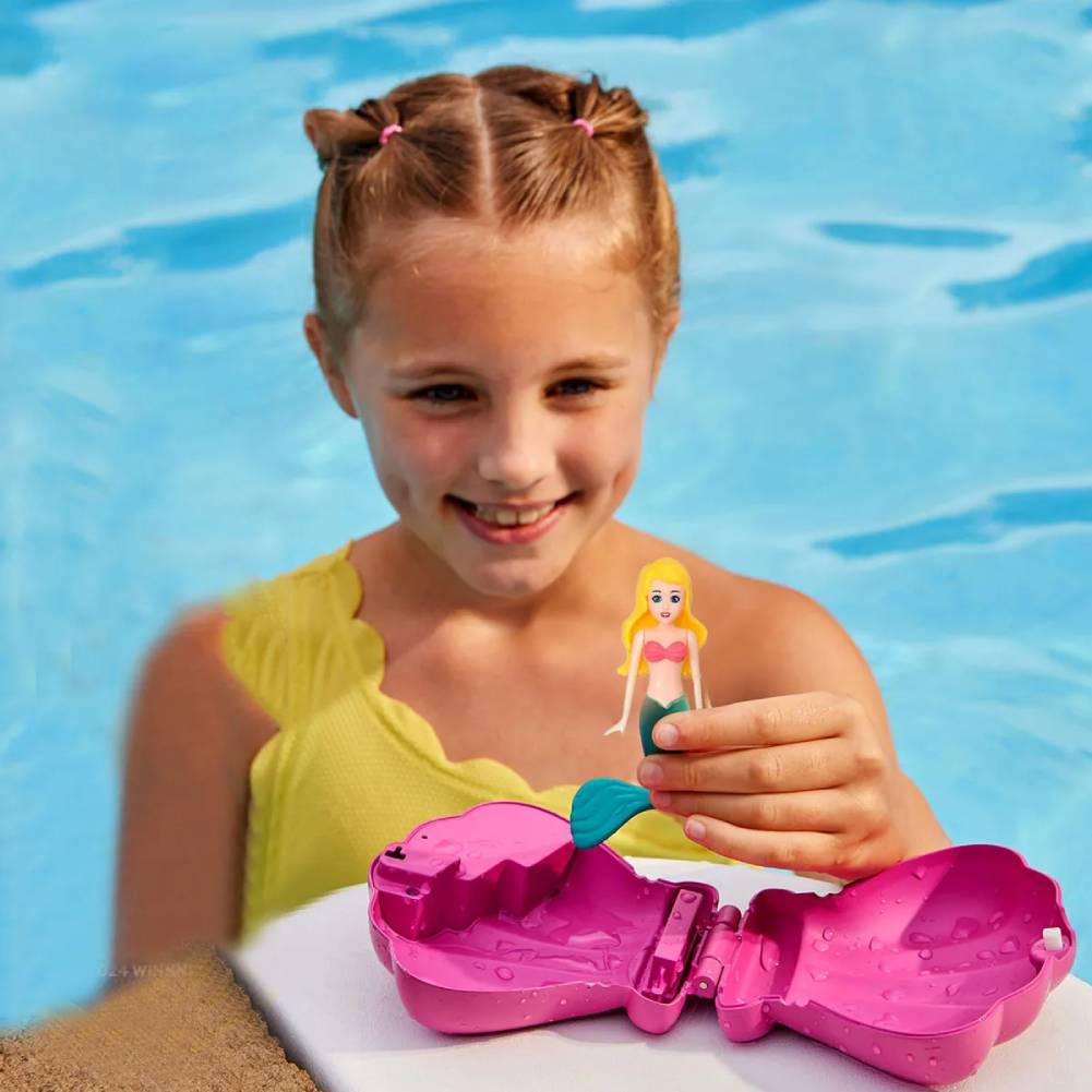 1-4Pcs Mermaid Pool Toys Mermaid Dive Toys Auto Open Shell Mermaid Bath Toys Kids Play Water Swimming Pool Games for Boys Girls
