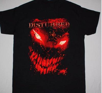 Rare Disturbed - Manches Courtes Coton Cadeau Pour Fan Noir Toutes Tailles T-shirt Unisexe