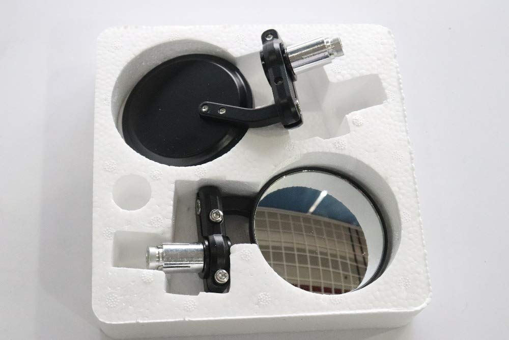 Zpětné zrcátko Karun pro motocykl, Univerzální zpětné zrcátko pro motocykl, Zrcátko do konce řídítek, CNC kulatý tvar, Levé a