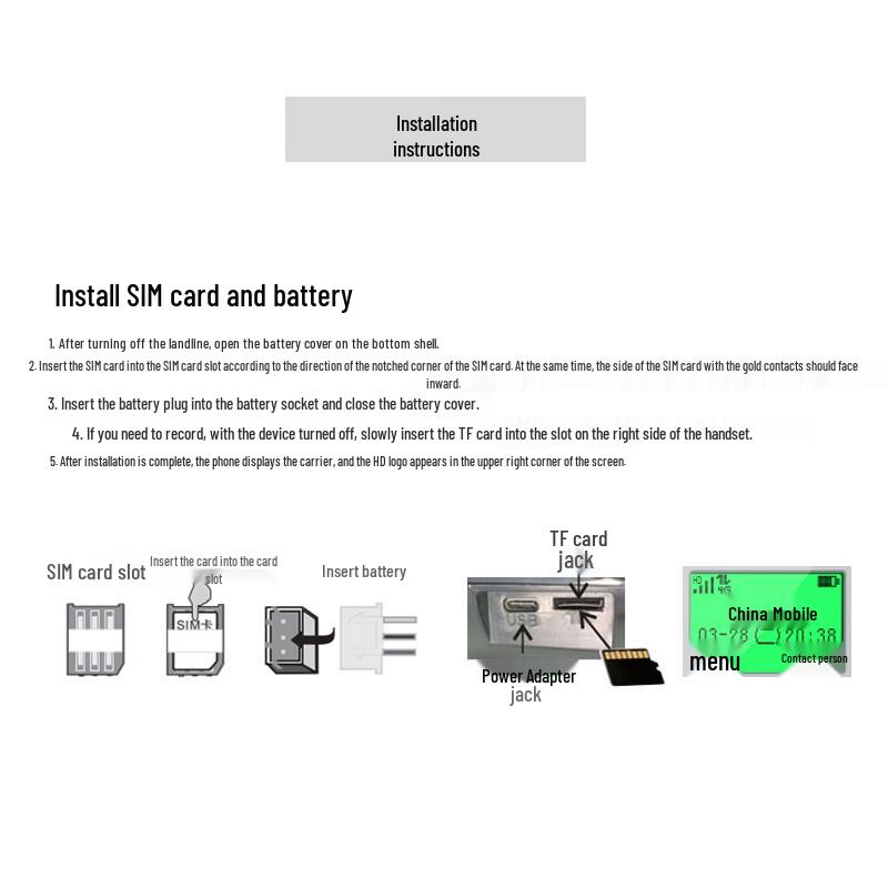Yijiatong PH20 4G/5G Kabelloses Tischtelefon (CN-Version)