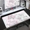 Rosa Süßes Engelsmädchen Original Große Schreibtischmatte XXL Anime Natürlicher Gummi Mauspads für Büro Laptop Studium Schminktisch Wasserdicht Dec