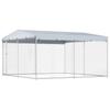 vidaXL Outdoor Dog Kennel with Roof 382x382x225 Cm