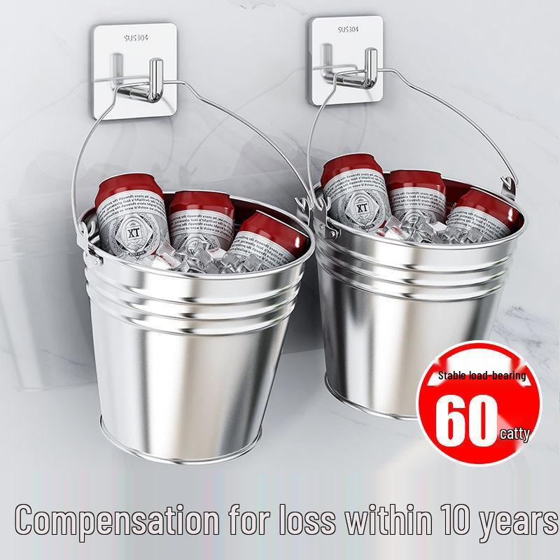 

Adhesive Stainless Steel No-Drill Hooks for Clothes - Wall-Hanging Solutions for Home and Dorms