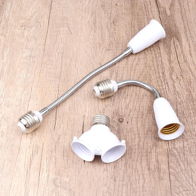18Cm 28Cm 38Cm 48Cm Flexibil E27 la E27 Extensie bec LED Suport lampă Soclu 220V Convertizor Suport lampă LED