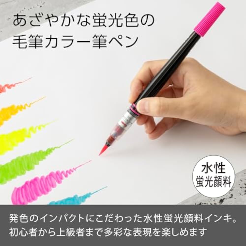 Pentel Color Brush Pen Art Brush 6 Color Set XGFLP-LM6STA