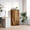 VidaXL Cabinet with Drawer Old Wood 55.5x34x119.5 Cm Engineered Wood, Storage Cabinet, High Sideboard, Cabinet of 861650