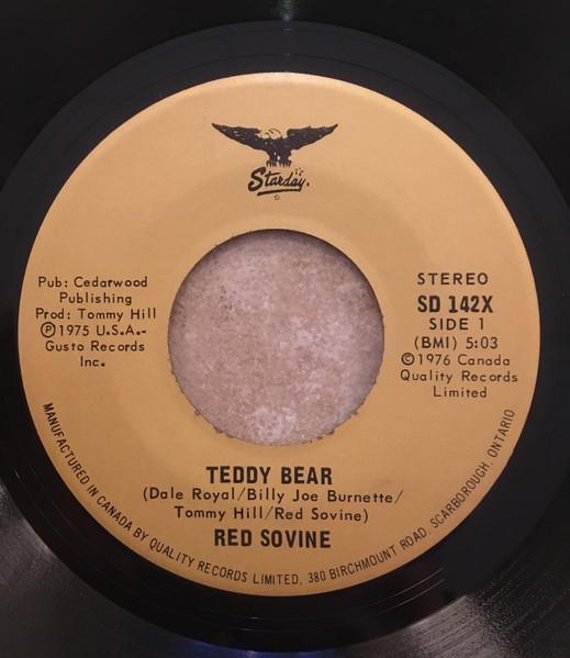 

7inch Record RED SOVINE - Teddy Bear / Daddy SD142X Starday Records 1976 Canada Folk Used