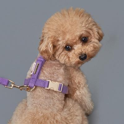 Superpet Dog Cotton Harness, Anti-flip H Type Dog Chest Strap, 100% Pure Cotton, Purple