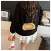 Ladies' Detachable Chain Shoulder Strap Bag -Gold Metallic PVC Banquet Handbag with Magnetic Closure Design, Simple and Fashionable Commuter Party Use