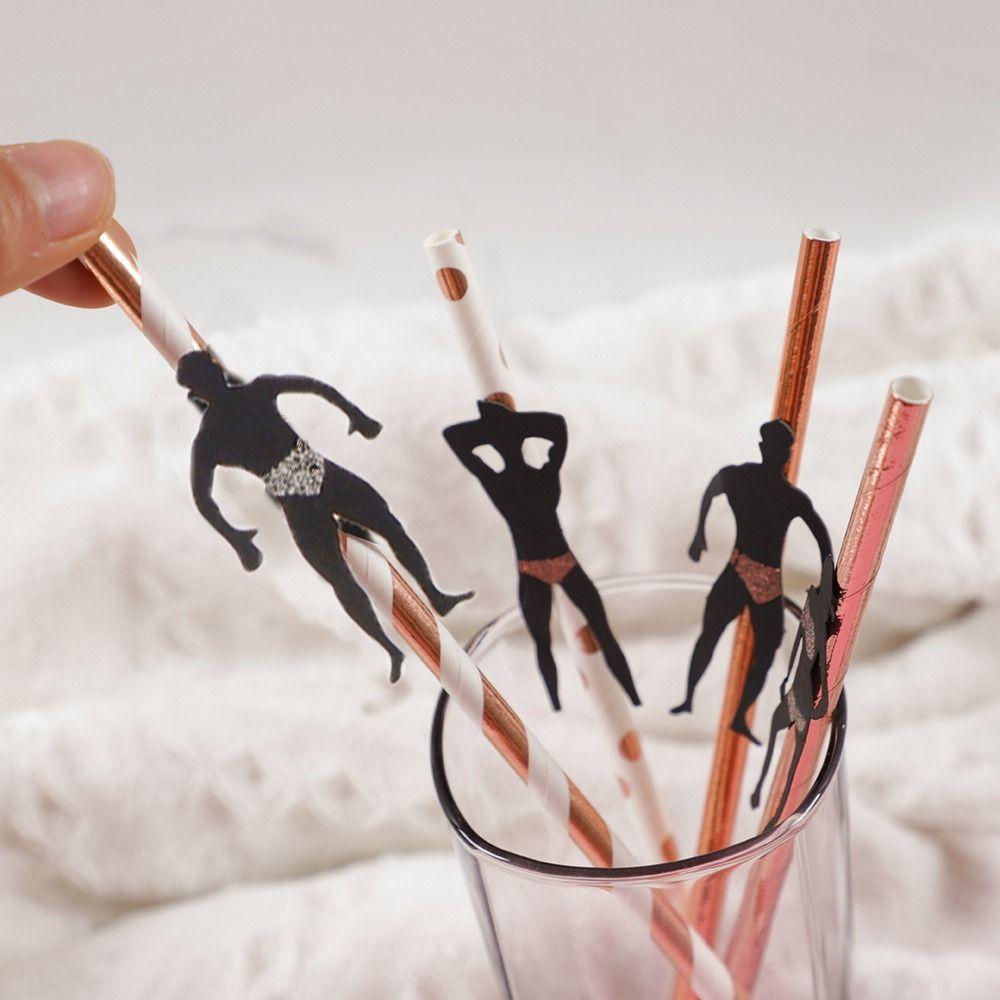 Male for Bachelorette Party Party Supplies Drinking Accessories Disposable Straws Paper Straws