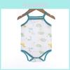Baby Summer Cotton Sleeveless Romper With Triangular Style For Newborns