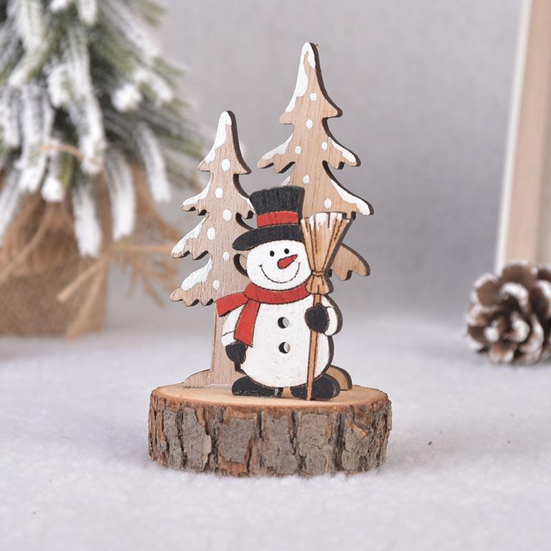 New Christmas Products, Christmas, Ins, Wooden, Christmas Tree Tabletop Decorations, Santa Claus, Holiday Supplies