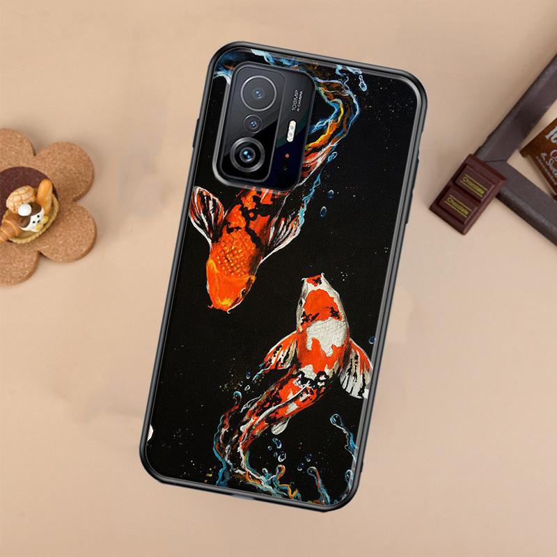 

Koi Carp Fish Painting Case For Xiaomi 14T 11T 12T 13T Pro 13 14 Ultra POCO X7 Pro X3 X5 F3 F5 F6 M6 X6 Pro Cover Xiaomi 14T Pro